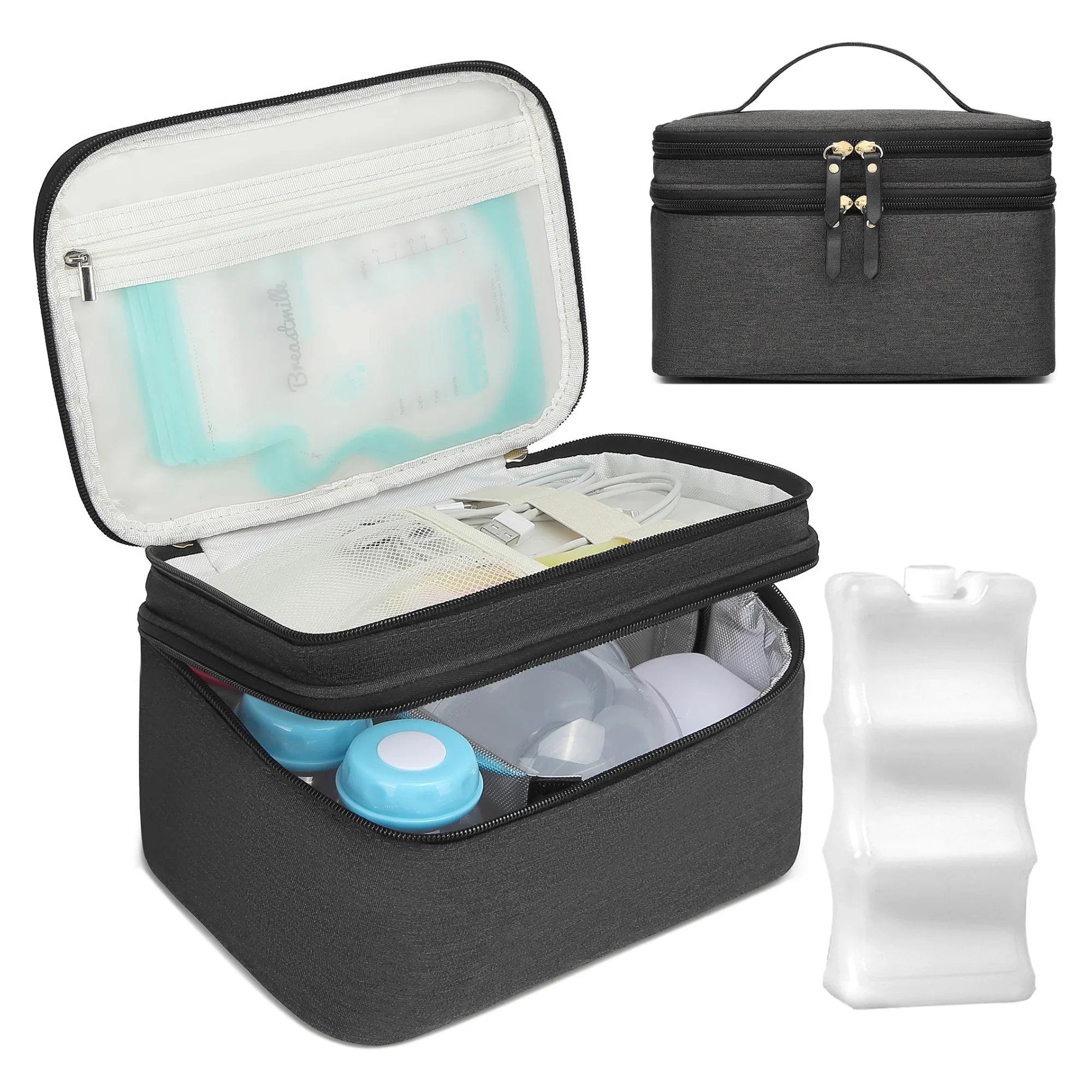 Evite Bærbar Kjølebag + Element - Antrasitt