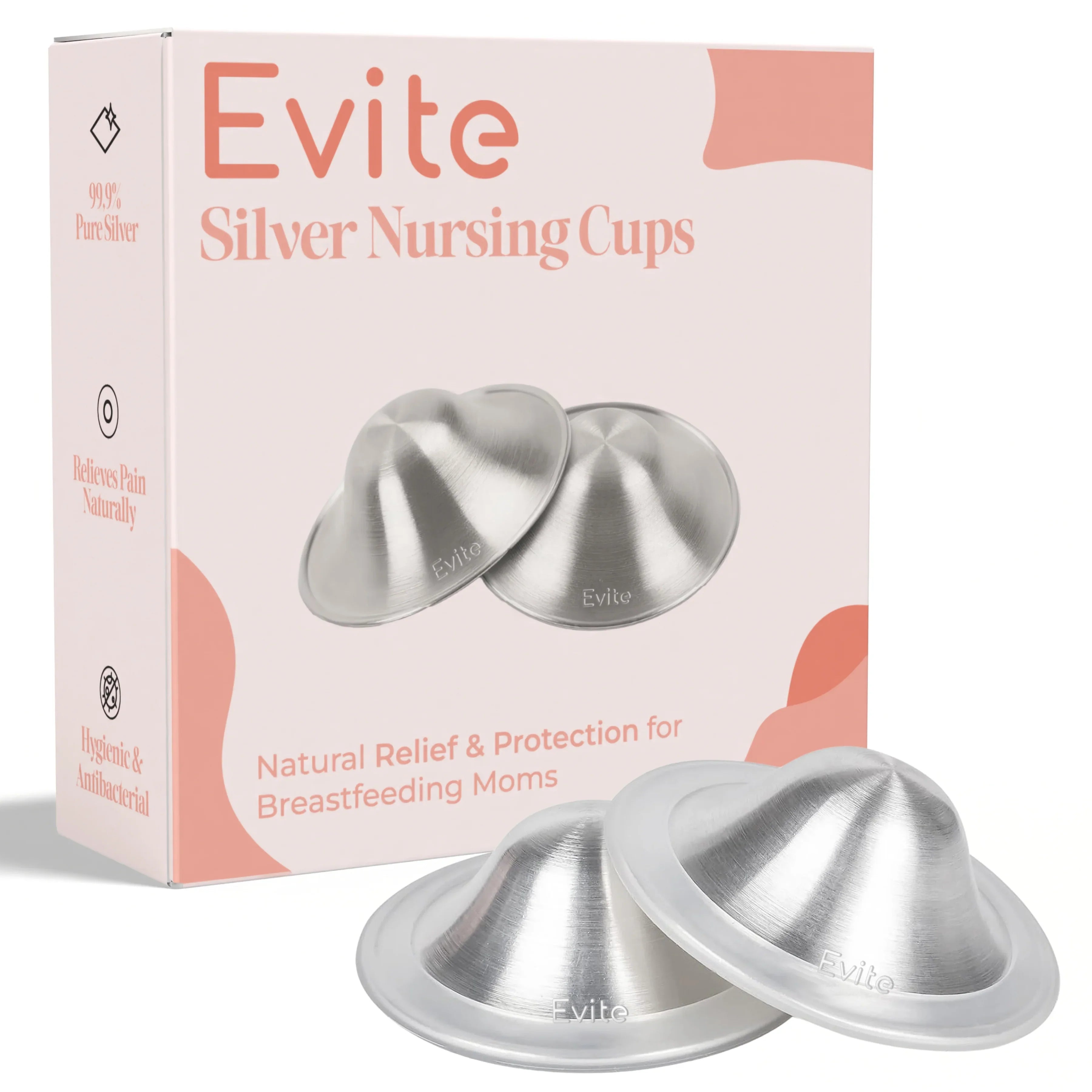 Evite Silver Nipple Caps — Size M (20 mm)